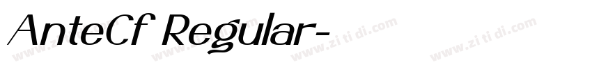 AnteCf Regular字体转换